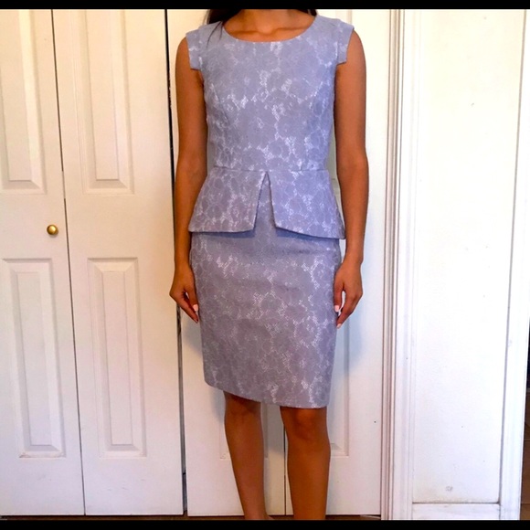 Antonio Melani lavender dress size 4 with peplum skirt - Picture 1 of 7